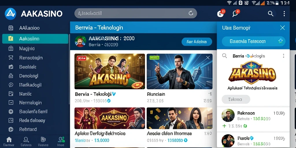 Tampilan antarmuka AAKASINO yang modern dan informatif.