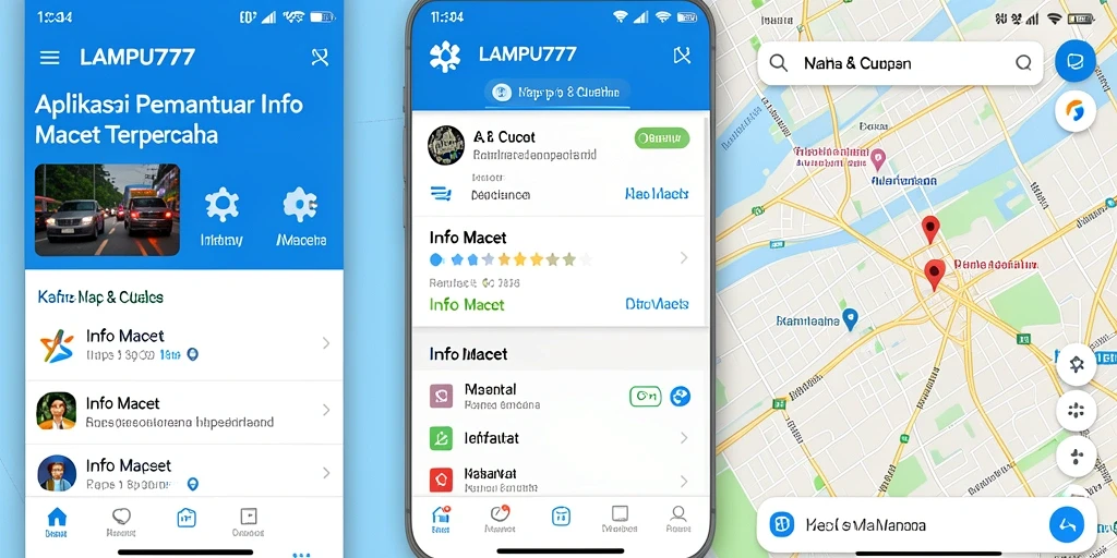 Tampilan antarmuka LAMPU777 yang intuitif untuk info kemacetan.