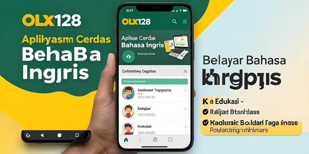 Antarmuka OLX128 yang interaktif untuk belajar bahasa Inggris.