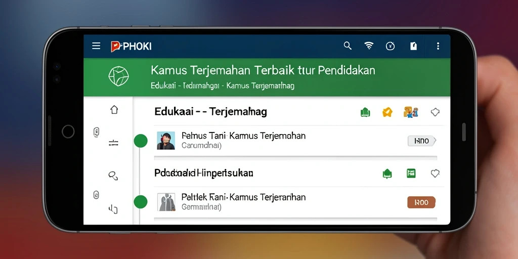 Antarmuka PPHOKI menampilkan fungsi kamus yang jelas dan mudah dimengerti.