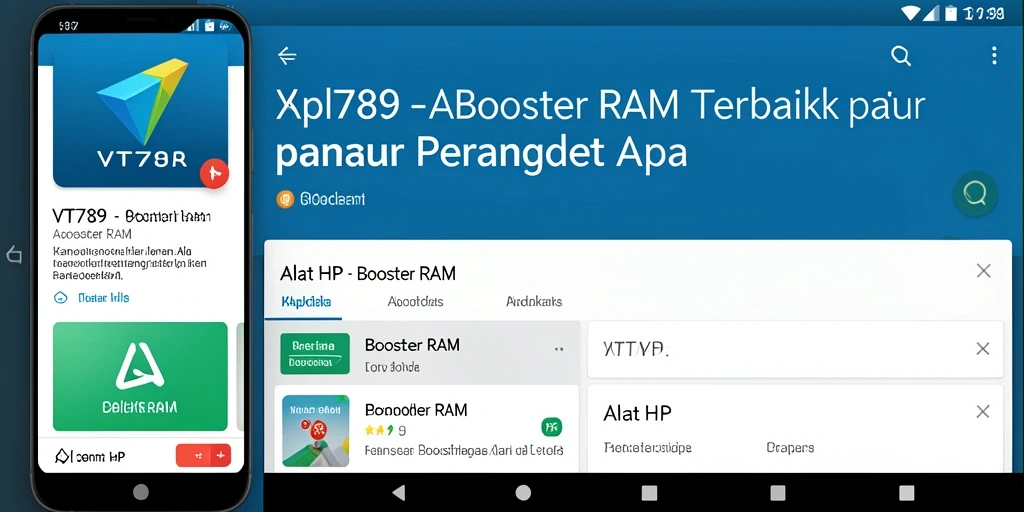 Tampilan antarmuka VT789 yang sederhana dan fungsional untuk Booster RAM.